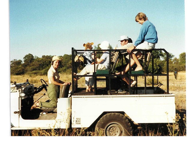 Family On Open Toyota Botswana 1987